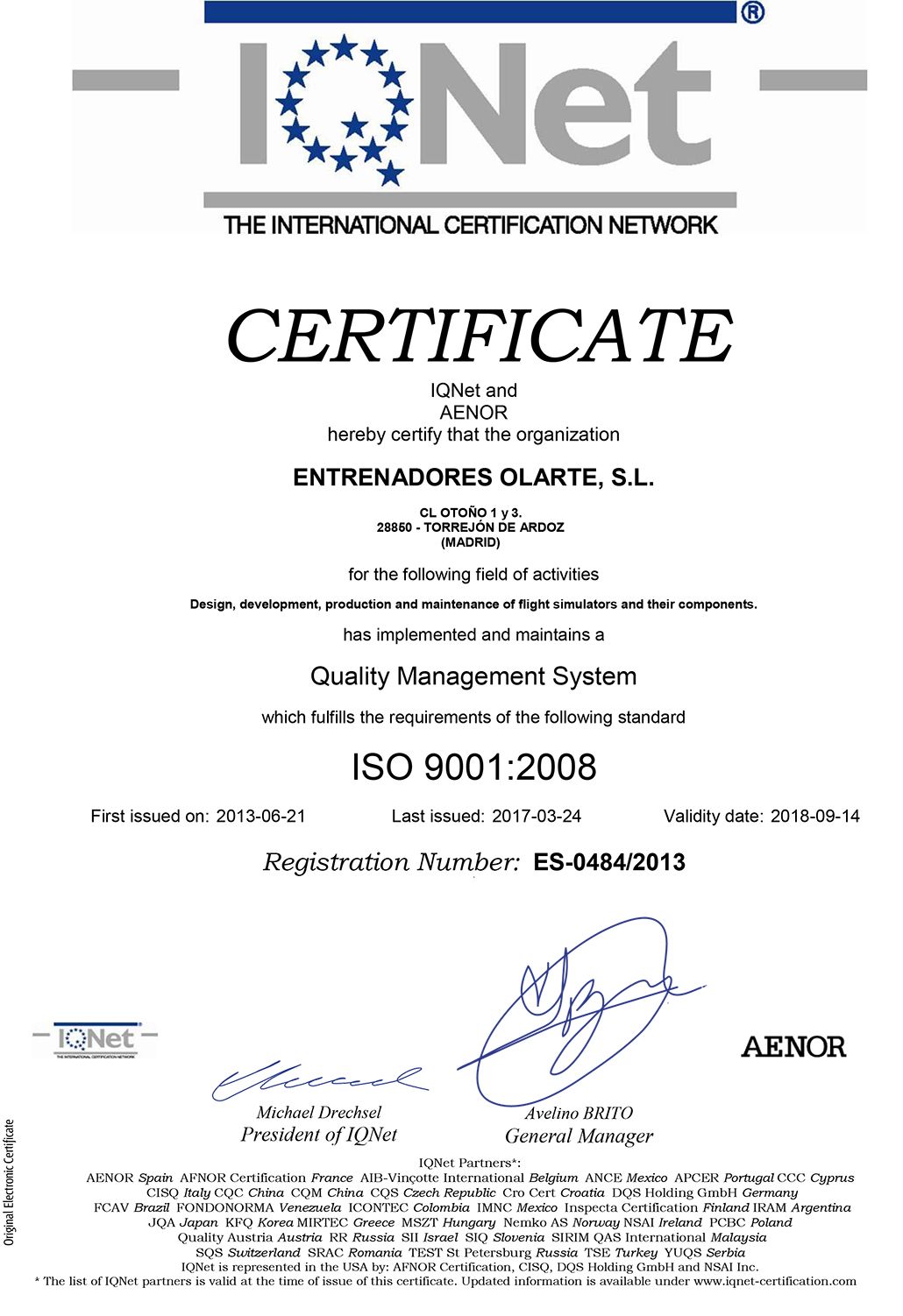 entrol - FNPT manufacturer - iso certificate